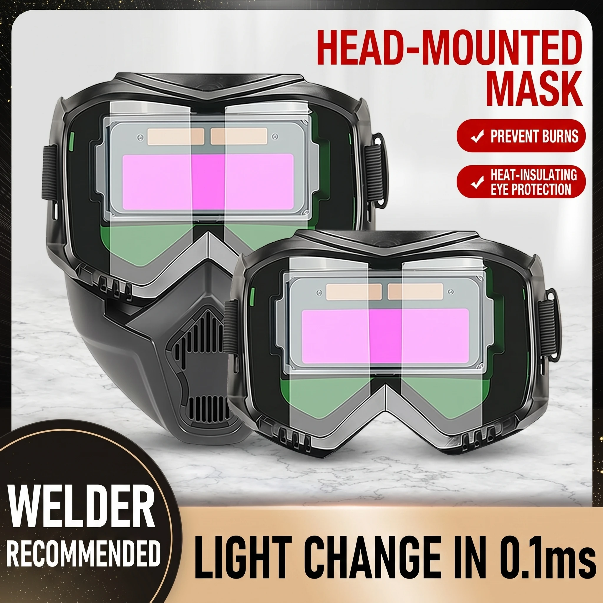 Dust Resistant Auto Darkening Welding Glasses Detachable Impact Resistant Cutting Welding Mask Adjustable Band
Dust Resistant Auto Darkening Welding Glasses Detachable Impact Resistant Cutting Welding Mask Adjustable Band