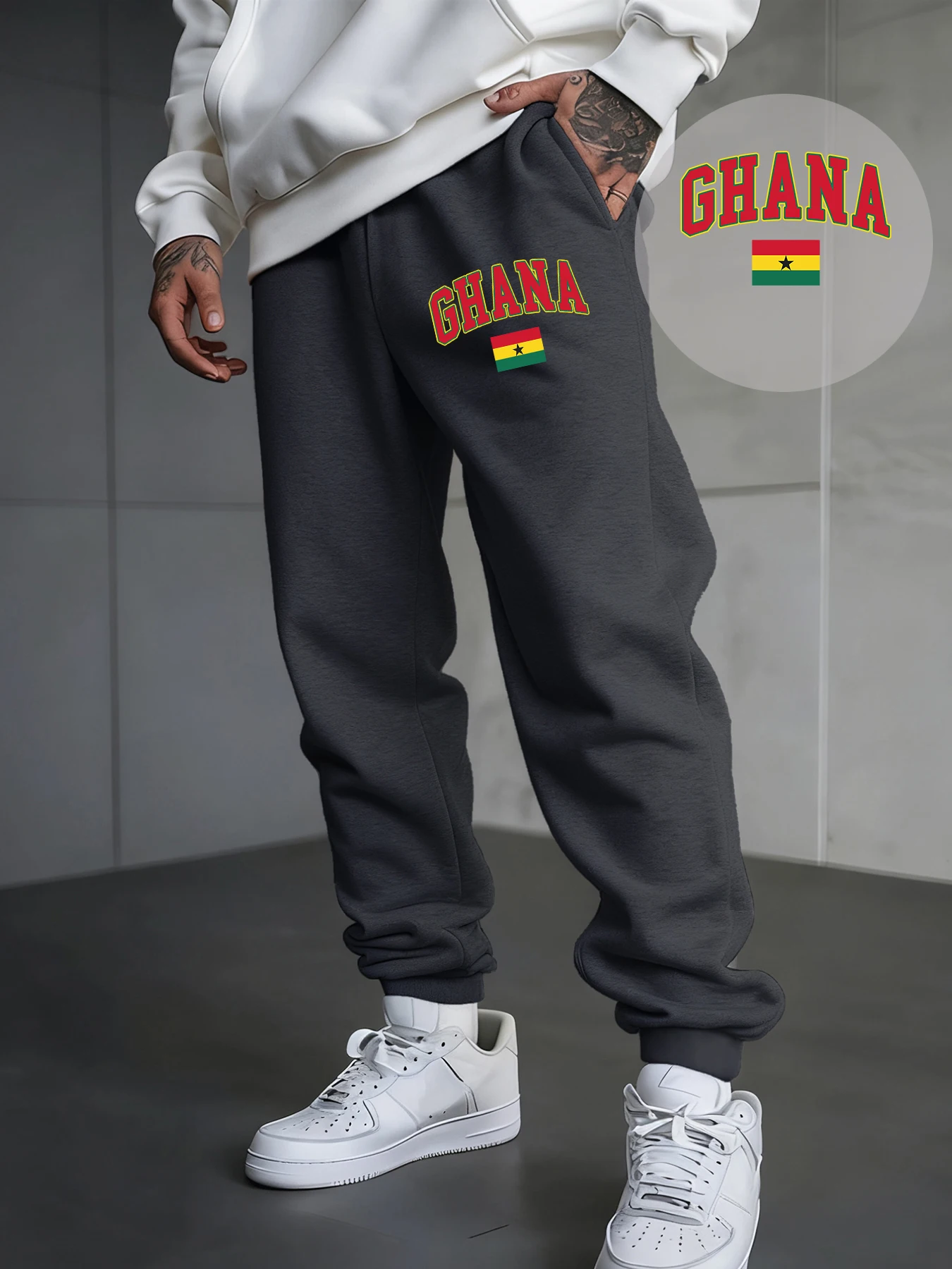Ghana Letter Creative And Flag Print Men Pant Fashion Hip Hop Trousers Drawstring Pocket Sweatpants Autumn Fleece Jogging Pants
Ghana Letter Creative And Flag Print Men Pant Fashion Hip Hop Trousers Drawstring Pocket Sweatpants Autumn Fleece Jogging Pants