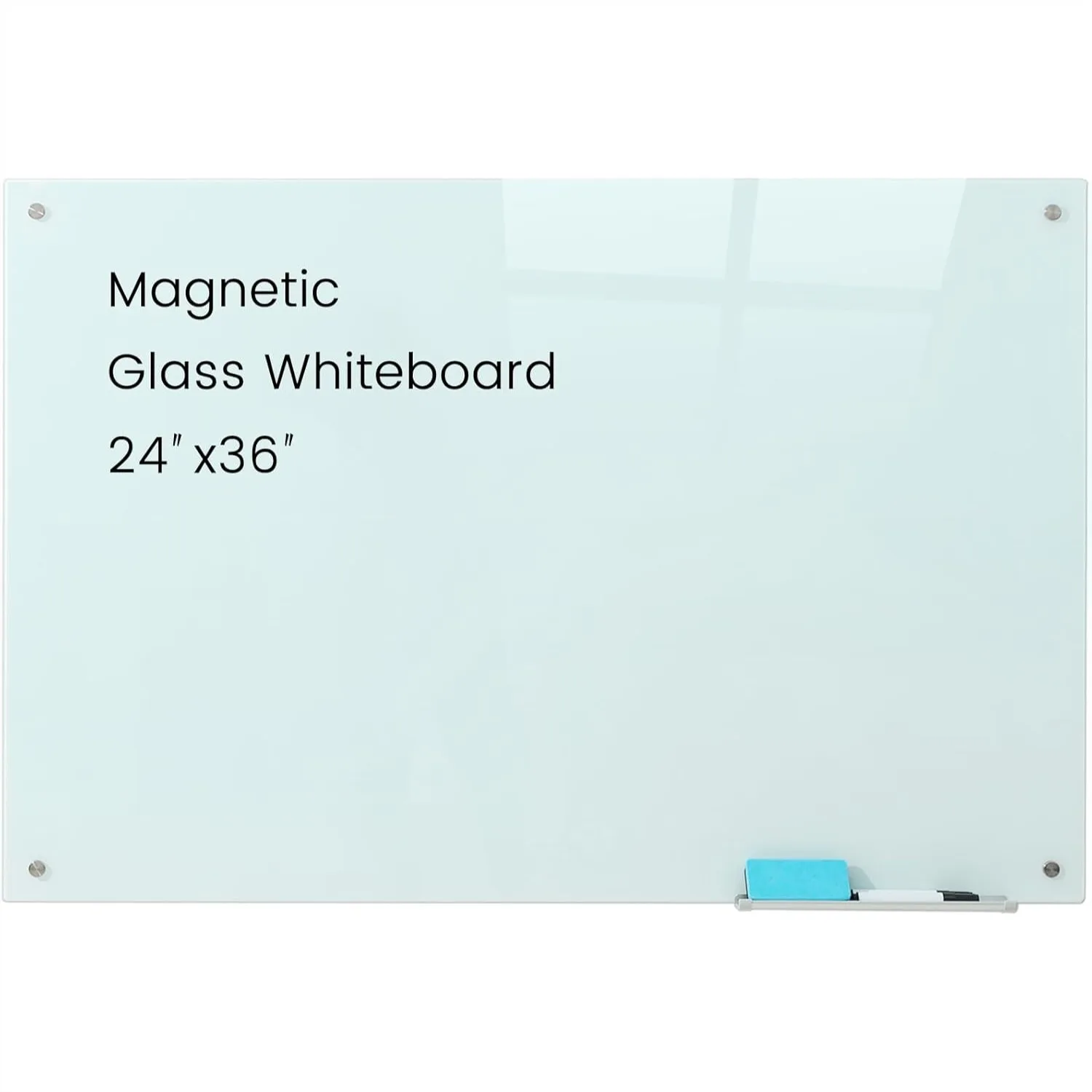 Glass Magnetic White Board 36x24 Inches Frameless Dry Erase Board for Wall, Office, Home
Glass Magnetic White Board 36x24 Inches Frameless Dry Erase Board for Wall, Office, Home