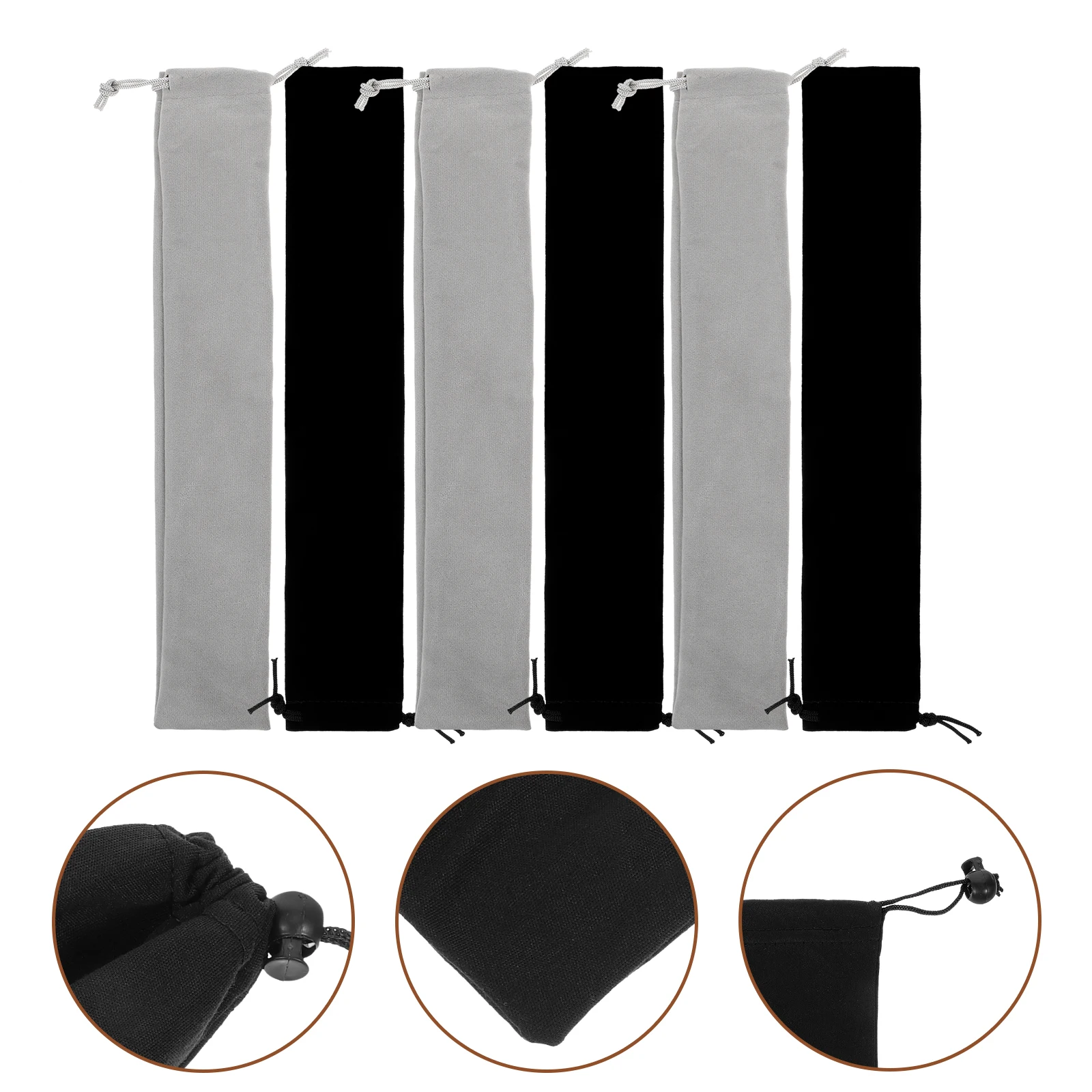 6pcs Soprano Recorder Pouch Flute Bag 6cm x 37cm Black Grey Drawstring Clarinet Organizer Lightweight Portable Storage
6pcs Soprano Recorder Pouch Flute Bag 6cm x 37cm Black Grey Drawstring Clarinet Organizer Lightweight Portable Storage