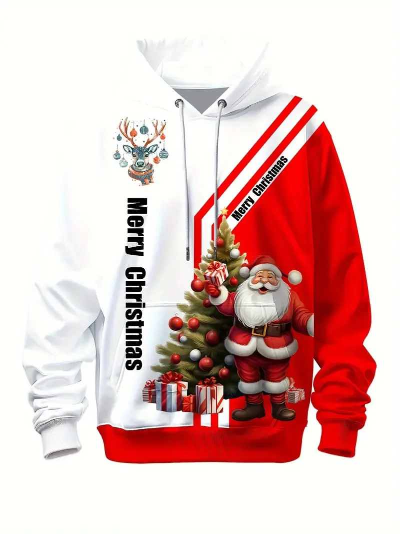 Merry Christmas Santa Clause Hoodie For Men Fashion Casual Long Sleeve Hooded Pullover Autumn Winter Outdoor Comfortable Clothes
Merry Christmas Santa Clause Hoodie For Men Fashion Casual Long Sleeve Hooded Pullover Autumn Winter Outdoor Comfortable Clothes