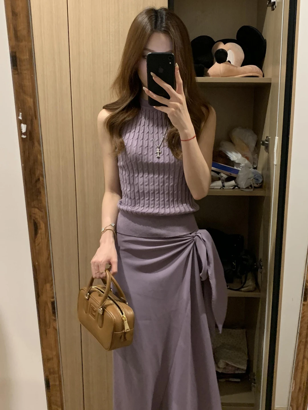 Ladies Purple Knitted Vest High Waist Skirt Set Summer New Style Elegant Fashion Lazy Style Two-Piece Suit Polyester Fiber
Ladies Purple Knitted Vest High Waist Skirt Set Summer New Style Elegant Fashion Lazy Style Two-Piece Suit Polyester Fiber