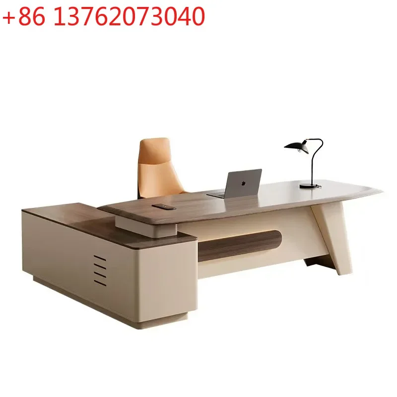 Boss desk, office table and chair combination, simple modern light luxury, high-end leadership office, large desk
Boss desk, office table and chair combination, simple modern light luxury, high-end leadership office, large desk