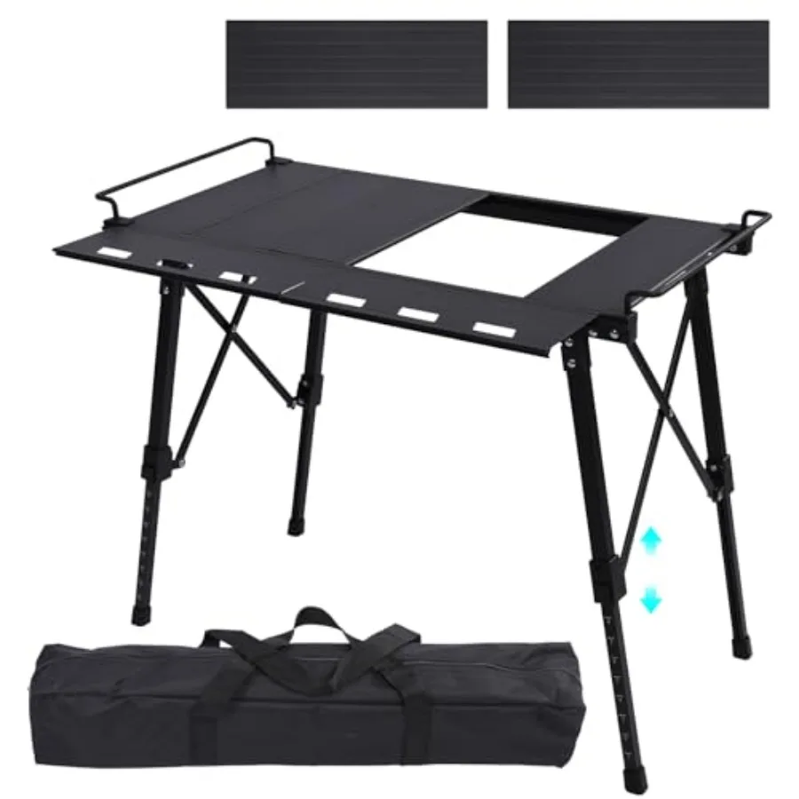 Folding Camping Table, Portable Aluminum Table with Adjustable Height for BBQ, Camping, Picnic, Beach, Travel, Outdoor Cooking
Folding Camping Table, Portable Aluminum Table with Adjustable Height for BBQ, Camping, Picnic, Beach, Travel, Outdoor Cooking