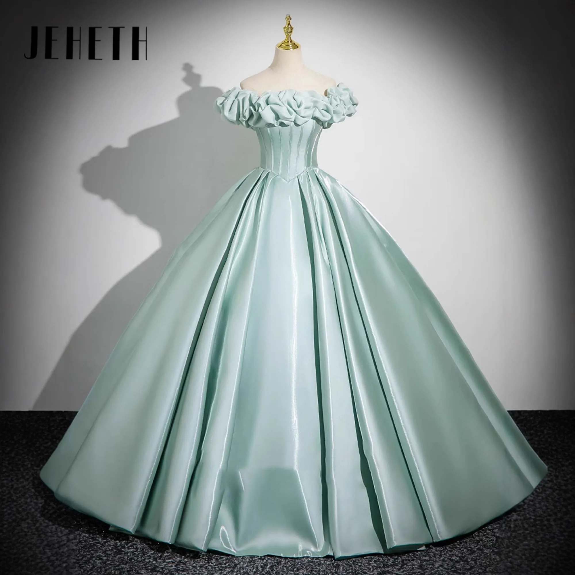 JEHETH светло-зеленое бальное платье Quinceanera, милые атласные вечерние платья для дня рождения, элегантное платье для особых случаев, Vestido De Noche
JEHETH светло-зеленое бальное платье Quinceanera, милые атласные вечерние платья для дня рождения, элегантное платье для особых случаев, Vestido De Noche