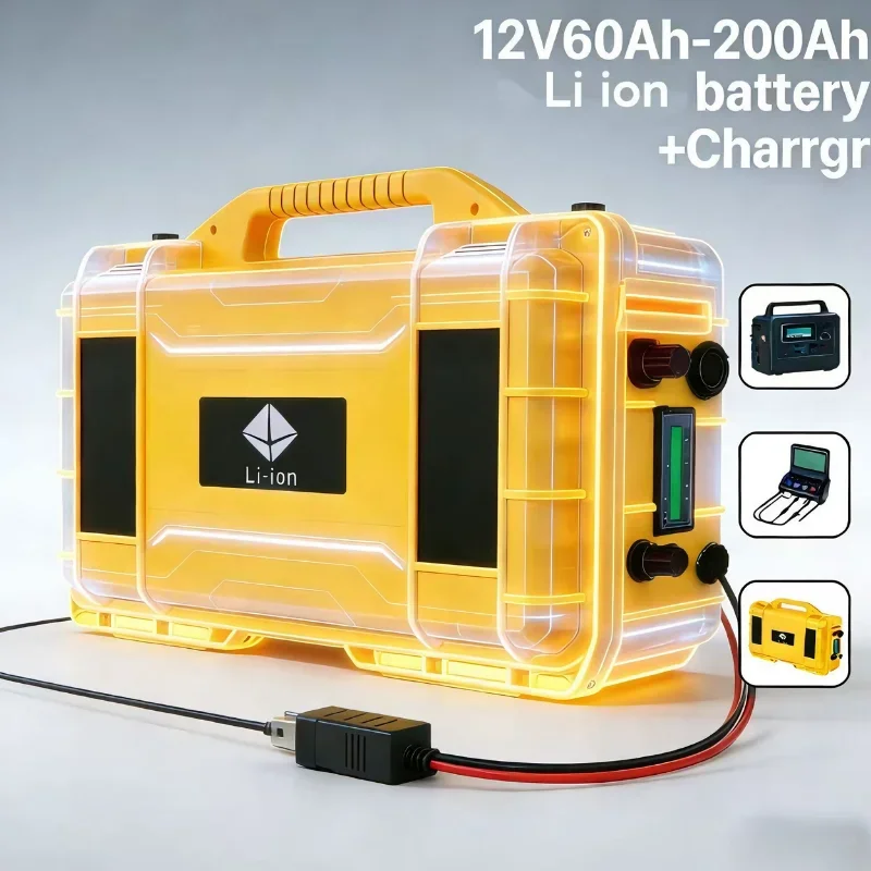 12V 60Ah-200Ah High Capacity Li-ion Battery Pack Portable Rechargeable Power Supply for Boat Motors Outdoor Camping RV Emergency
12V 60Ah-200Ah High Capacity Li-ion Battery Pack Portable Rechargeable Power Supply for Boat Motors Outdoor Camping RV Emergency