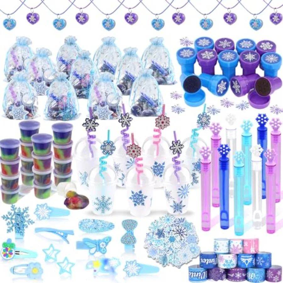 Frozen Party Favors, Snowflake Princess Theme Birthday Supplies Set 170PCS - With Various Party Toys Goodie Bag Stuffers, Piñat
Frozen Party Favors, Snowflake Princess Theme Birthday Supplies Set 170PCS - With Various Party Toys Goodie Bag Stuffers, Piñat