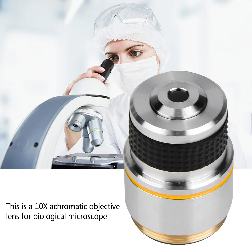 Objective Lens 10X 185 Biological Microscope Achromatic Objectives Lens 160/0.17 Biological Microscope Achromatic Objectives
Objective Lens 10X 185 Biological Microscope Achromatic Objectives Lens 160/0.17 Biological Microscope Achromatic Objectives
