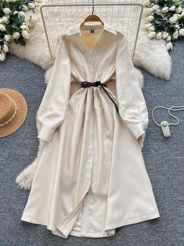 Elegant Long Sleeve Wrap Waist Dress Women's Autumn Slimming Gown French Style High Waist Polyester Fiber A-Line Skirt
Elegant Long Sleeve Wrap Waist Dress Women's Autumn Slimming Gown French Style High Waist Polyester Fiber A-Line Skirt