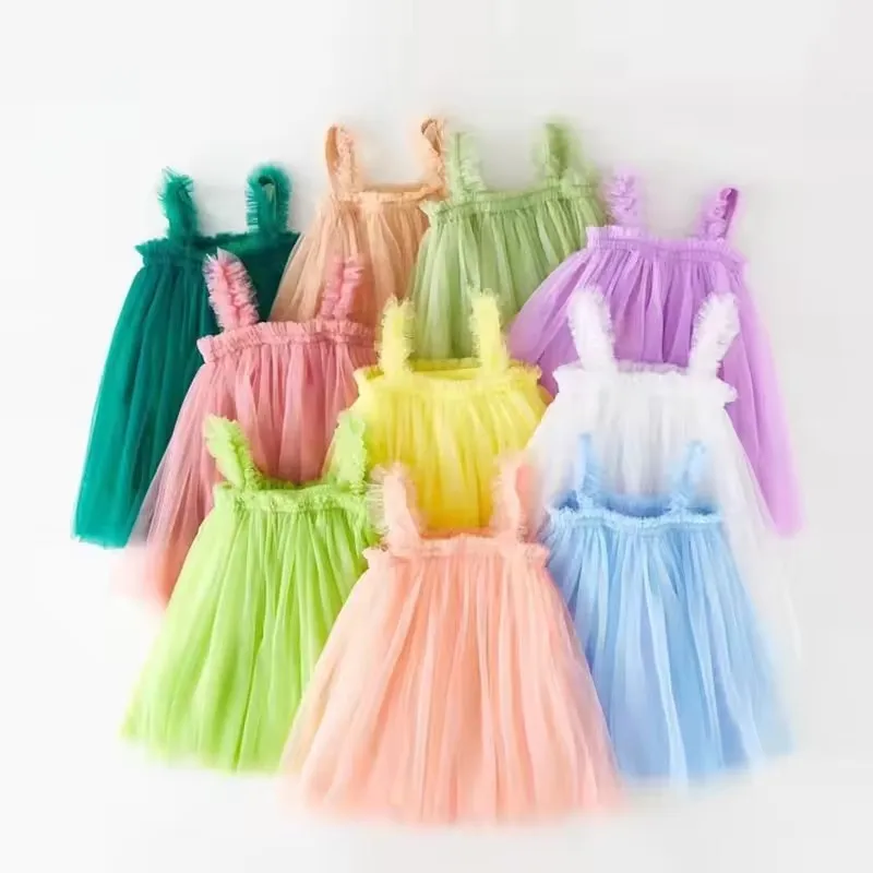 Girls Clothes Summer Sling Sleeveless Dress Kids Casual Tutu Dresses Children Clothing Lace Mesh Birthday Party Dress for Girls
Girls Clothes Summer Sling Sleeveless Dress Kids Casual Tutu Dresses Children Clothing Lace Mesh Birthday Party Dress for Girls