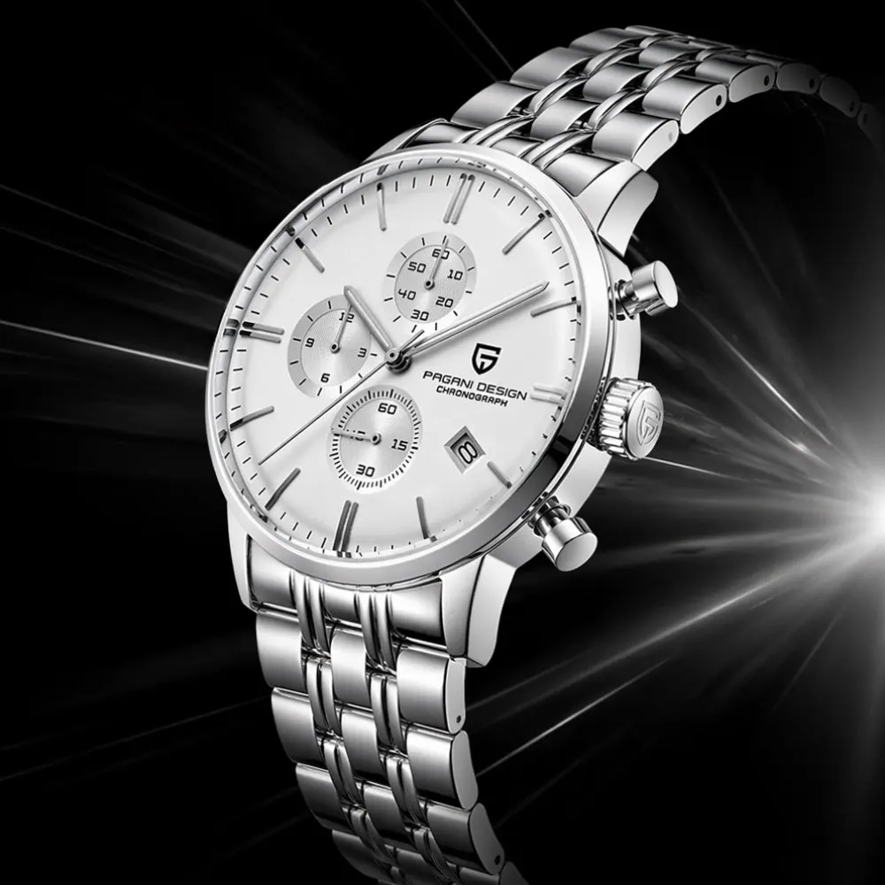 PAGANI DESIGN Top Brand Men Watch Stainless Steel Chronograph Waterproof Quartz Wristwatch Classic Luxury Gift Watches for Men's
PAGANI DESIGN Top Brand Men Watch Stainless Steel Chronograph Waterproof Quartz Wristwatch Classic Luxury Gift Watches for Men's