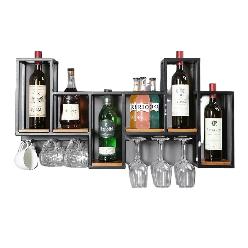 Nordic wrought iron red wine rack wall hanging wine cabinet wine glass rack creative decoration dining room living room wall
Nordic wrought iron red wine rack wall hanging wine cabinet wine glass rack creative decoration dining room living room wall