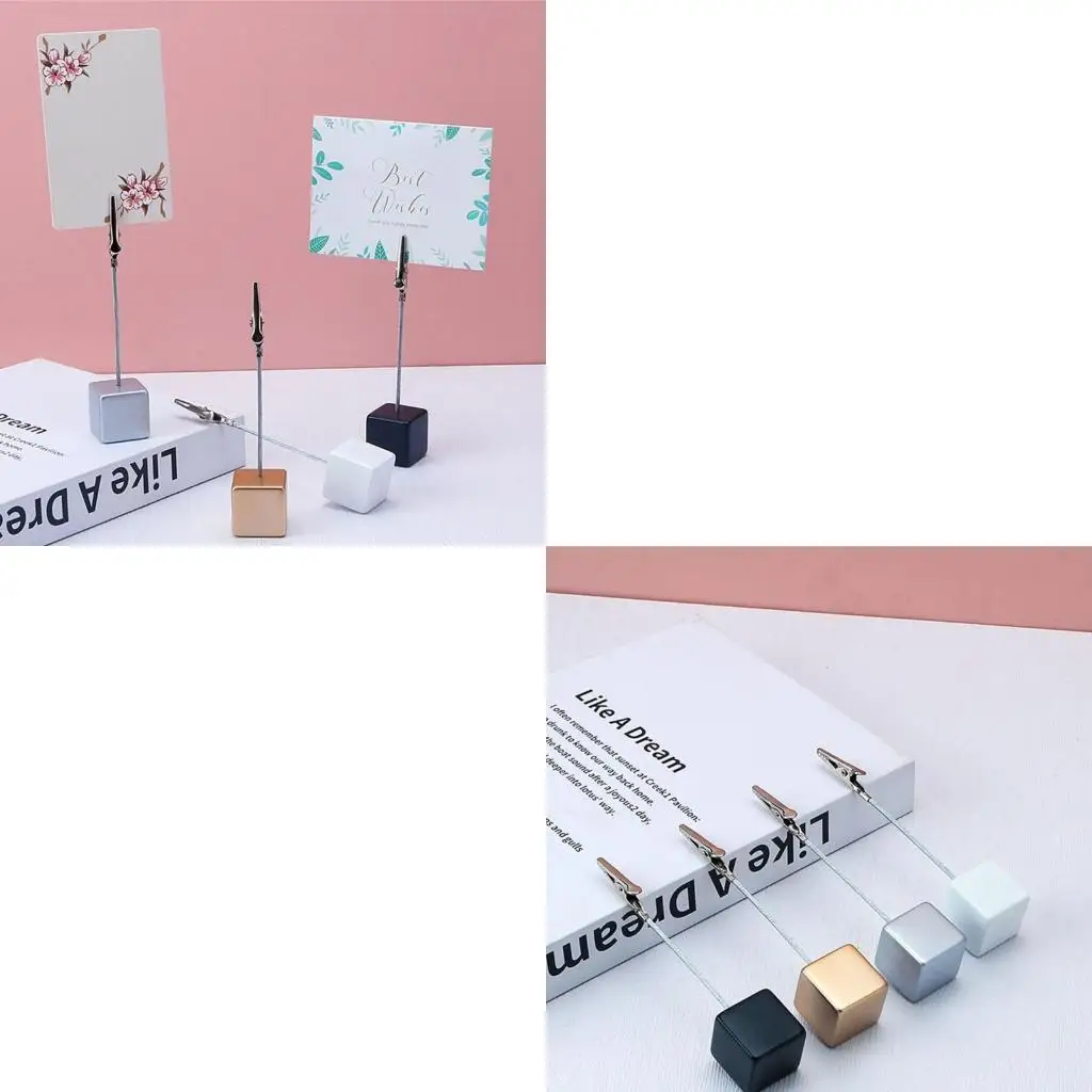 1PC Clasp Cube Base Memo Clip Holders for Cards and Documents
1PC Clasp Cube Base Memo Clip Holders for Cards and Documents