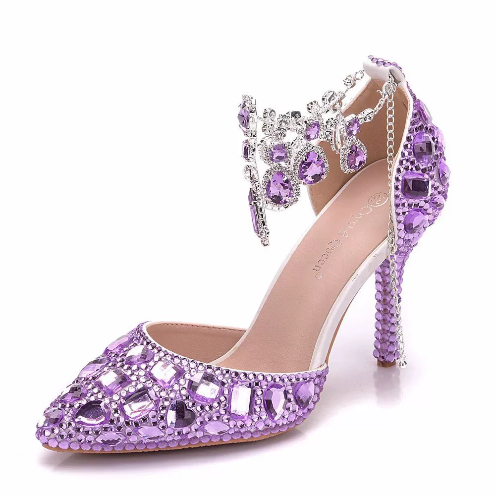 Spring and summer pointed hollow crystal tassel single shoes banquet dress large size thin high-heeled rhinestone women's sandal
Spring and summer pointed hollow crystal tassel single shoes banquet dress large size thin high-heeled rhinestone women's sandal