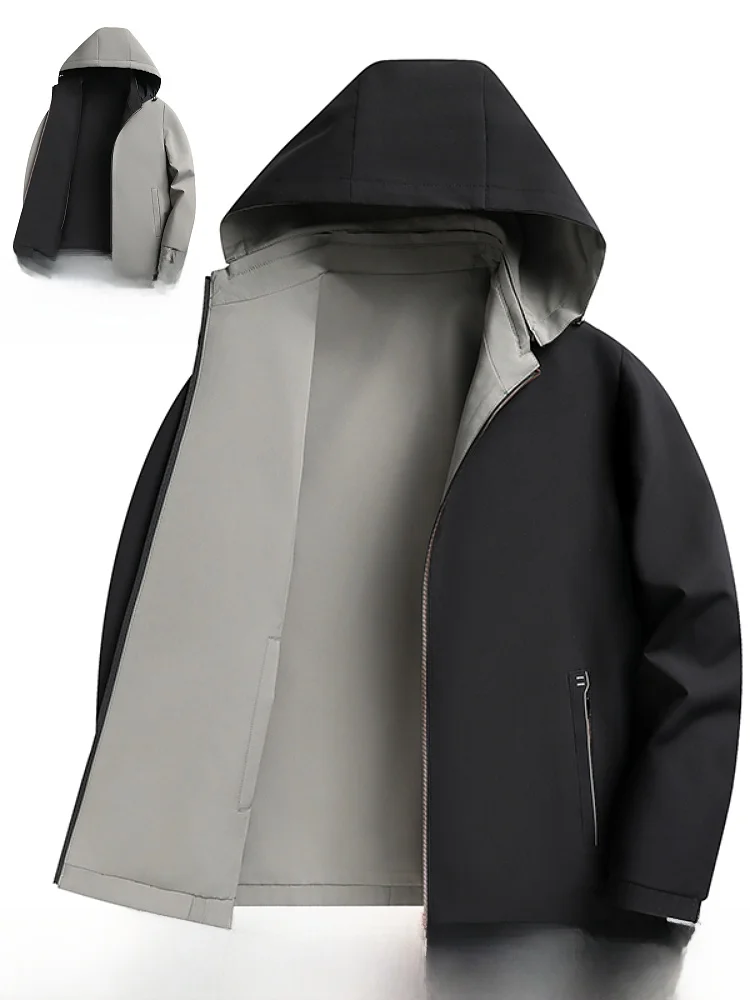 Double-Sided Wear Busin Casual Jaet for Middle-Aged And ly Men Dad Clothes Hooded Coat Spring Autumn Polyester Fiber
Double-Sided Wear Busin Casual Jaet for Middle-Aged And ly Men Dad Clothes Hooded Coat Spring Autumn Polyester Fiber
