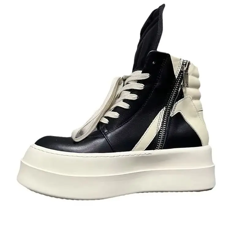 Men High Top Boots Women Casual Platform Heels Sneakers Leather Luxury Lace Up Zip Autumn Black Designer Shoes
Men High Top Boots Women Casual Platform Heels Sneakers Leather Luxury Lace Up Zip Autumn Black Designer Shoes