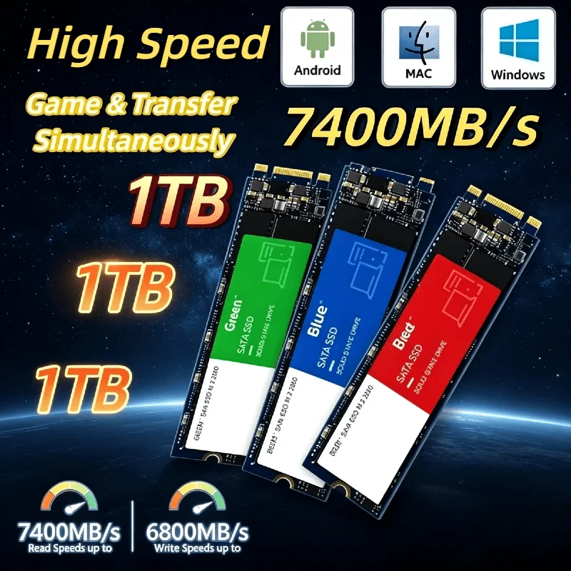 1TB M.2 NVMe Internal SSD 2026 New High Speed Solid State Drive Hard Disk for Desktop Laptop PC Computer Upgrade Max
1TB M.2 NVMe Internal SSD 2026 New High Speed Solid State Drive Hard Disk for Desktop Laptop PC Computer Upgrade Max