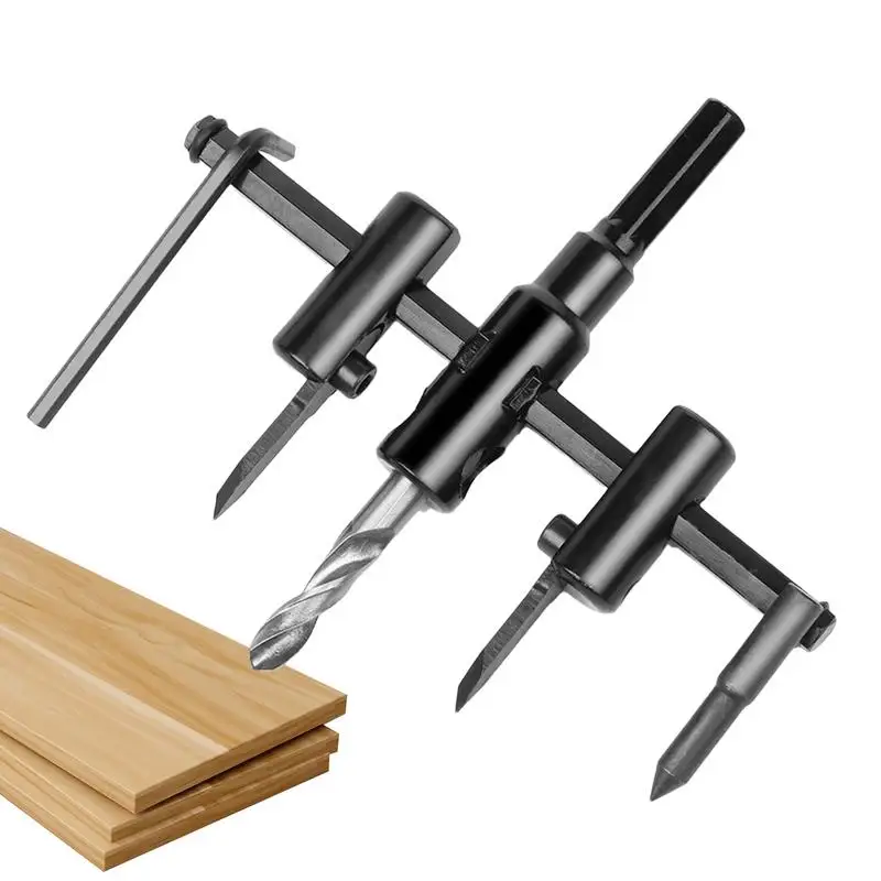 40-120mm Adjustable Hole Cutter Wood Drywall Drill Bit Saw Round Cutting Aircraft Type DIY Tool
40-120mm Adjustable Hole Cutter Wood Drywall Drill Bit Saw Round Cutting Aircraft Type DIY Tool