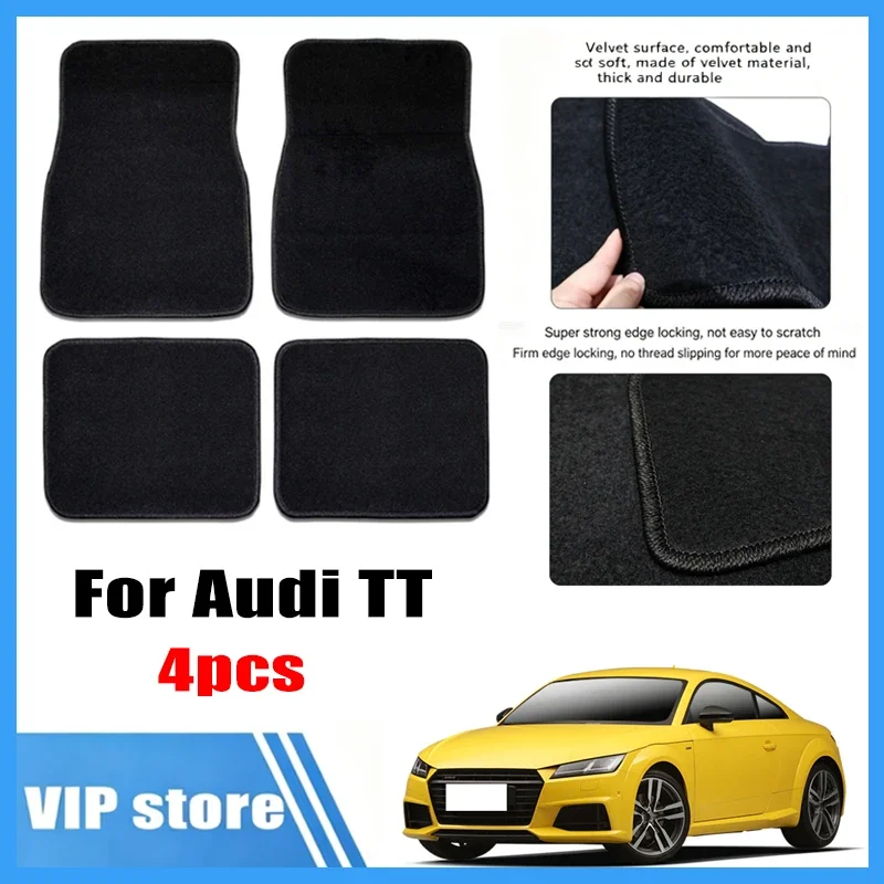 4pcs Car Floor Mats All-Weather Easy To Clean Durable Anti-Slip Interior Protection Floor Liners For Audi TT Accessories
4pcs Car Floor Mats All-Weather Easy To Clean Durable Anti-Slip Interior Protection Floor Liners For Audi TT Accessories