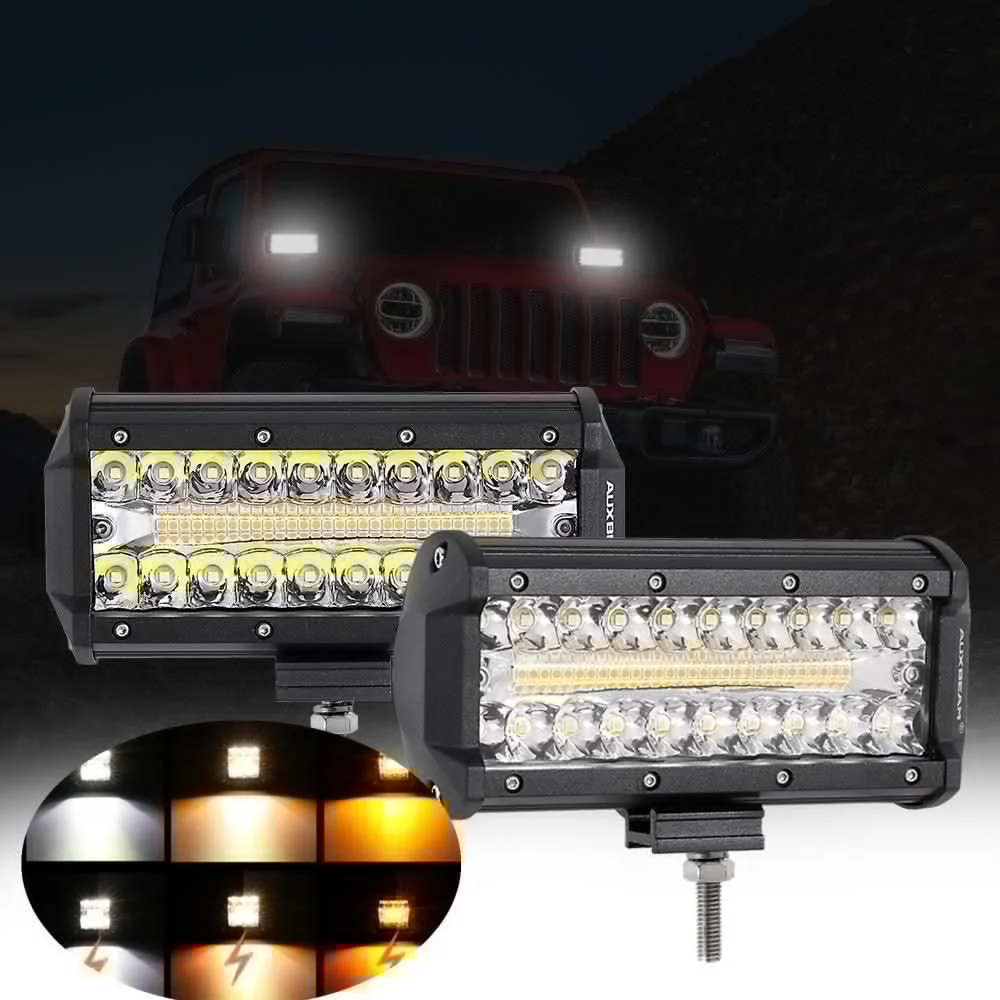AUXBEAM 6 MODES SERIES 7inch LED Light Bar 300W Off Road Fog Driving Work Light with Memory Function HITE&AMBER LED LIGHT BAR
AUXBEAM 6 MODES SERIES 7inch LED Light Bar 300W Off Road Fog Driving Work Light with Memory Function HITE&AMBER LED LIGHT BAR