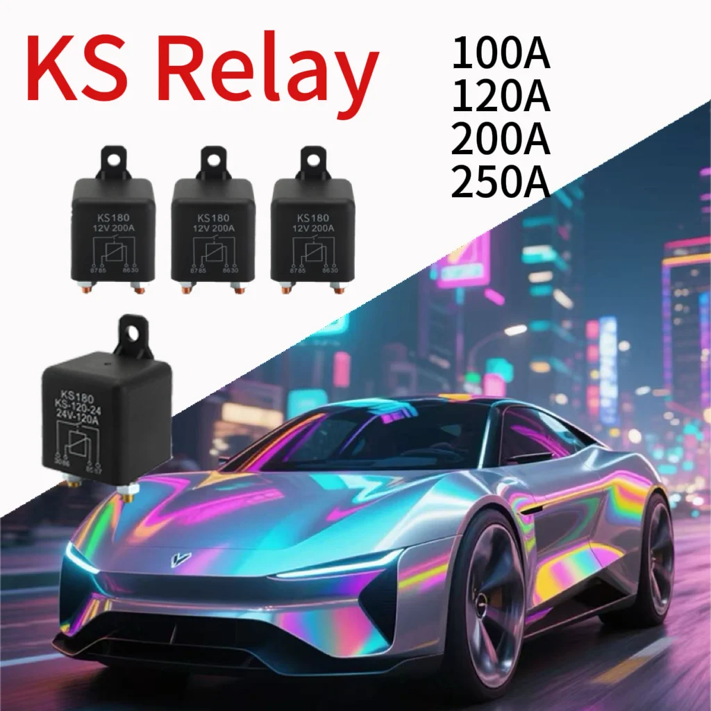 Ks180 250A Normally Open Car Battery Control Relay - High Current 12V Dc, Specially Designed for Car Modification
Ks180 250A Normally Open Car Battery Control Relay - High Current 12V Dc, Specially Designed for Car Modification