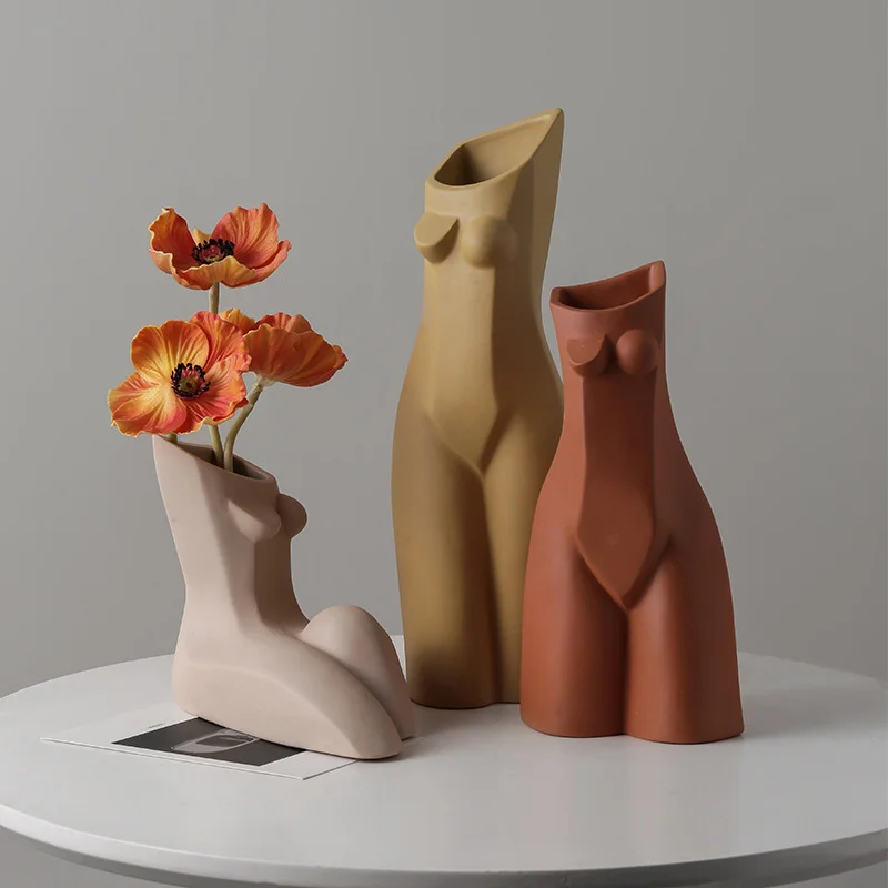 Nordic Abstract Body Ceramic Vases, Modern Glam Home Decor, Office and Living Room Decoration Accessories, Desktop Flower Pots
Nordic Abstract Body Ceramic Vases, Modern Glam Home Decor, Office and Living Room Decoration Accessories, Desktop Flower Pots