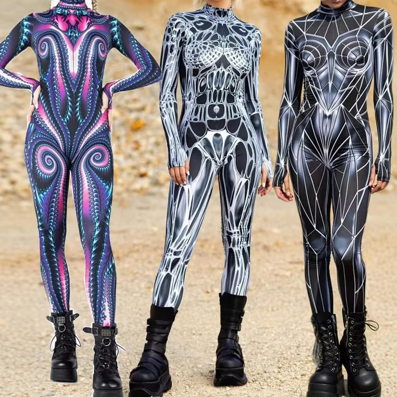 Unisex Sexy Black Print Bodysuits Halloween White Line Art Muscle Cosplay Jumpsuit Holiday Party Zentai Suit Rave Catsuit
Unisex Sexy Black Print Bodysuits Halloween White Line Art Muscle Cosplay Jumpsuit Holiday Party Zentai Suit Rave Catsuit