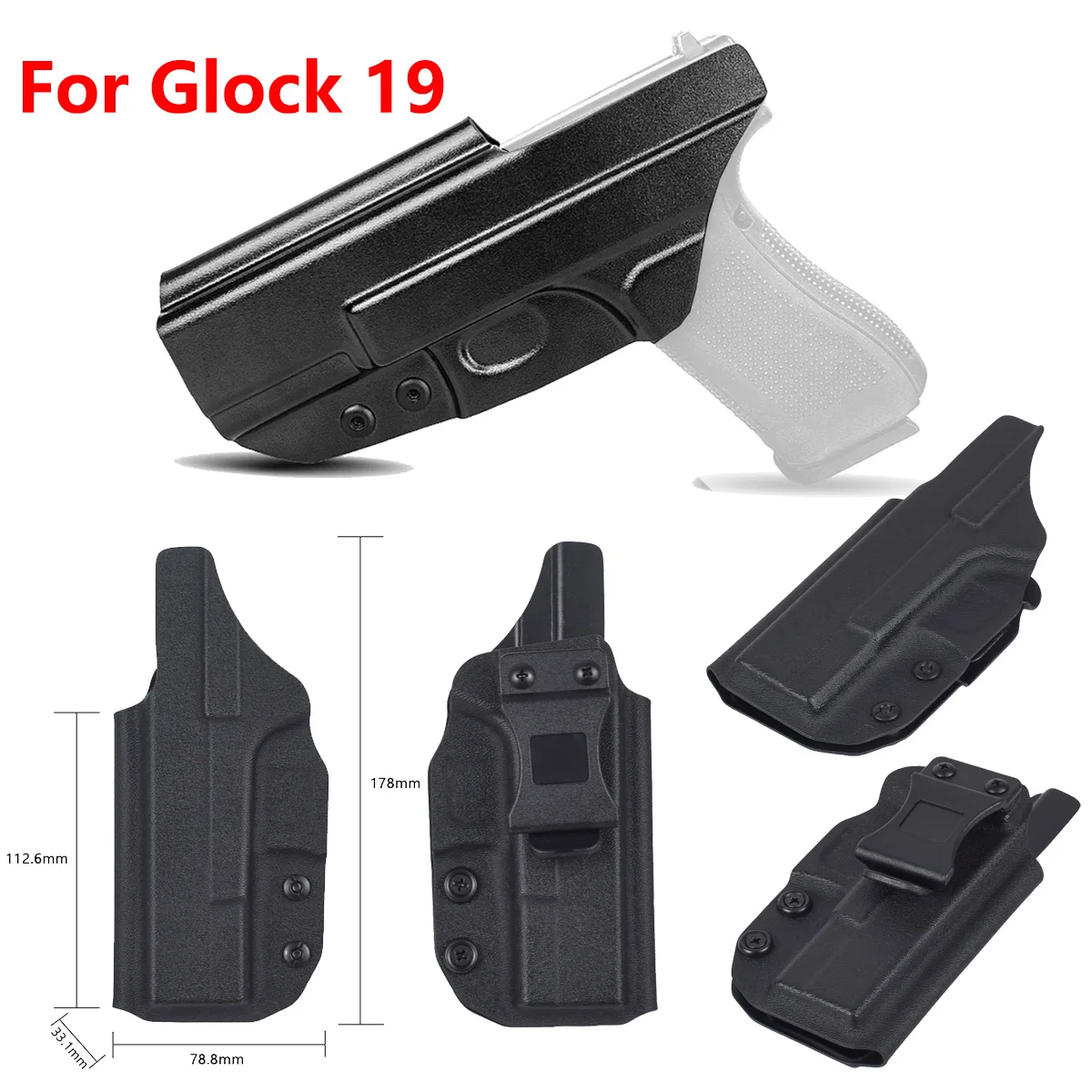 Tactical Concealed Carry IWB Holster Kydex Holster Quick Draw Right Holder For For Glock 17 19 43X Taurus G2C TH9 Sig Sauer P365
Tactical Concealed Carry IWB Holster Kydex Holster Quick Draw Right Holder For For Glock 17 19 43X Taurus G2C TH9 Sig Sauer P365
