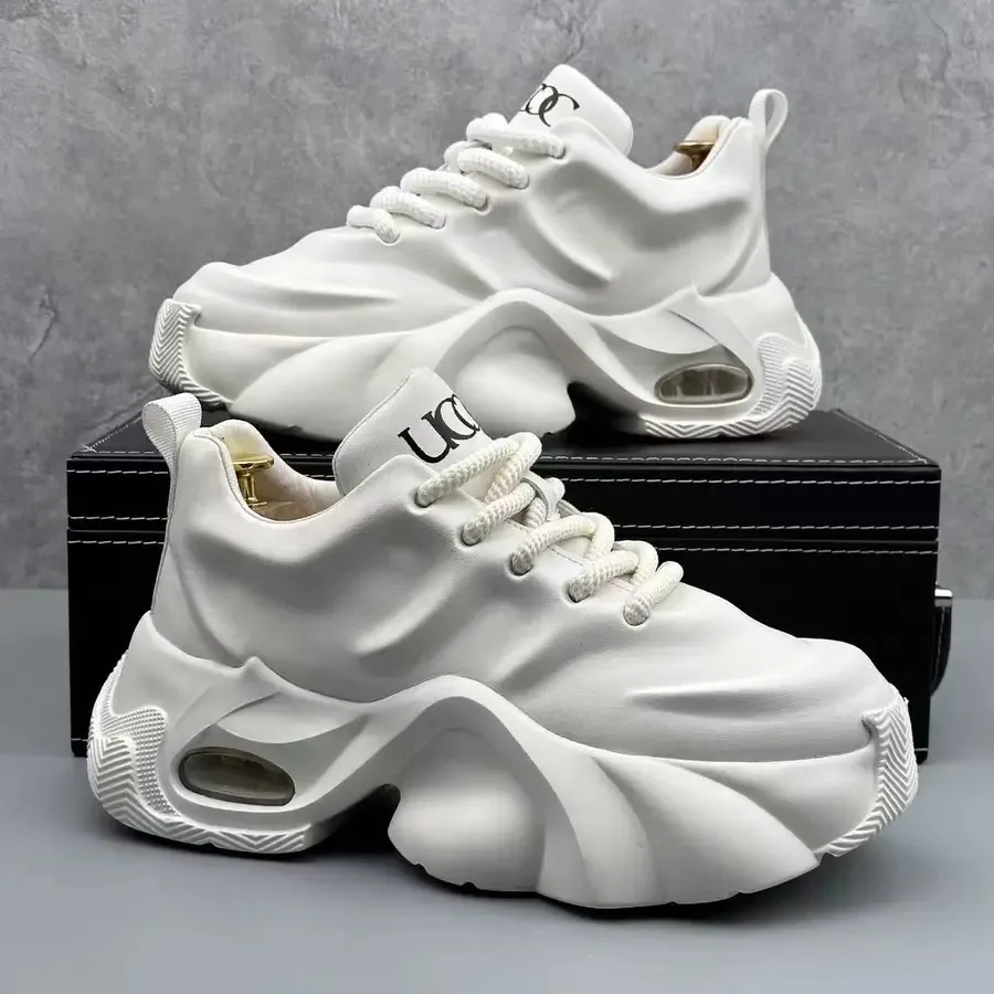 Men's Chunky Retro Platform Sneakers - Wide Width Dad Shoes with Upper and Cushioned Comfortable Sole High-Top Casual Athletic
Men's Chunky Retro Platform Sneakers - Wide Width Dad Shoes with Upper and Cushioned Comfortable Sole High-Top Casual Athletic