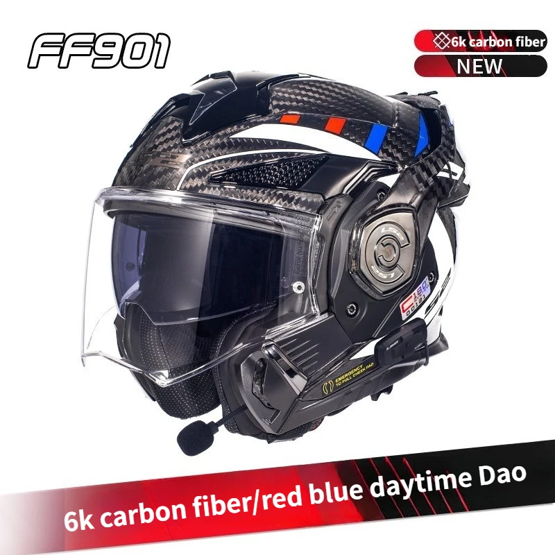 LS2 Flip Up Helmet Carbon Fiber DOT Certified Dual Visor Motorcycle Helmet for Men FF901
LS2 Flip Up Helmet Carbon Fiber DOT Certified Dual Visor Motorcycle Helmet for Men FF901