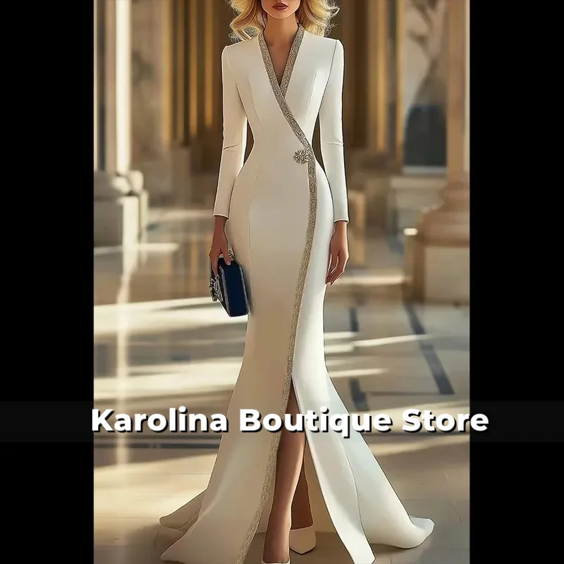 2025 вечерние платья со стразами и лентой для свадебной вечеринки с длинными рукавами, платье для матери невесты по индивидуальному заказу
2025 вечерние платья со стразами и лентой для свадебной вечеринки с длинными рукавами, платье для матери невесты по индивидуальному заказу