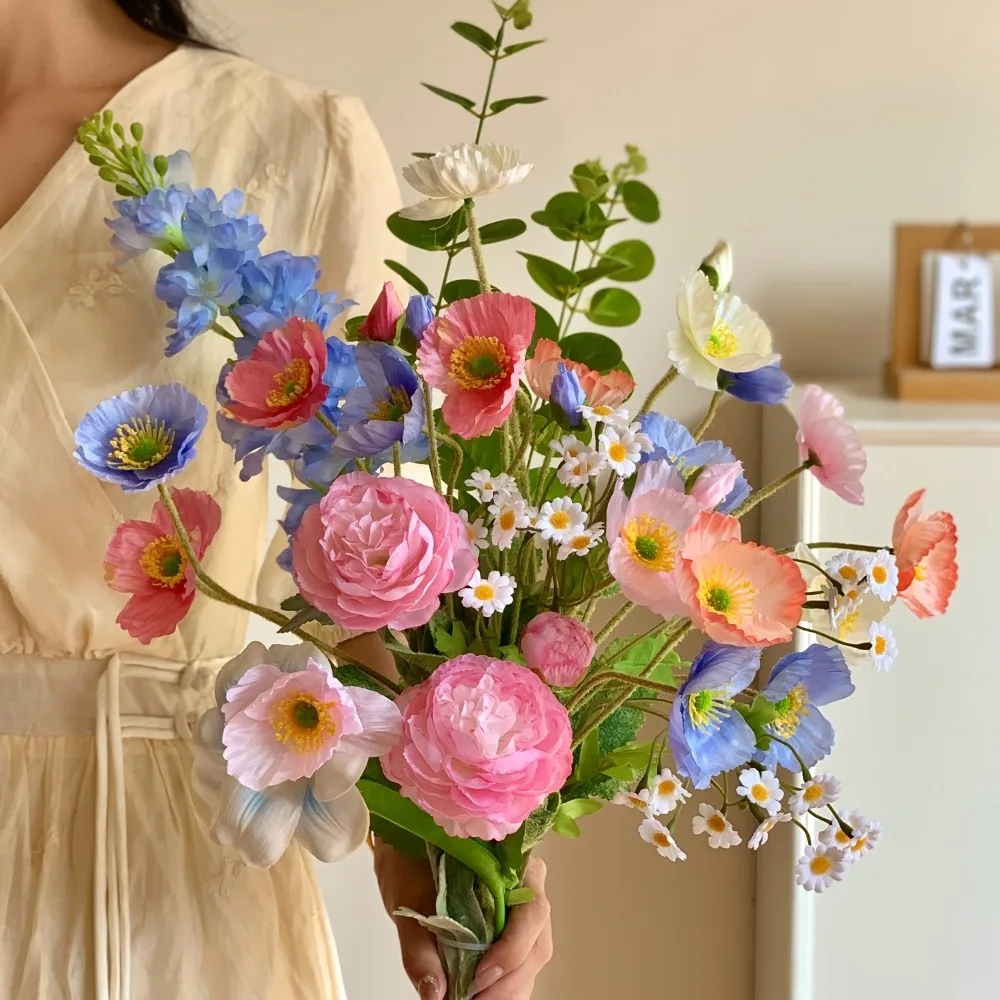 6/7/11PC Papaver Rhoeas Mixed Artificial Flower Bouquet Colorful Garden Picnic Handheld Bouquet Artificial Papaver Rhoea Flowers
6/7/11PC Papaver Rhoeas Mixed Artificial Flower Bouquet Colorful Garden Picnic Handheld Bouquet Artificial Papaver Rhoea Flowers