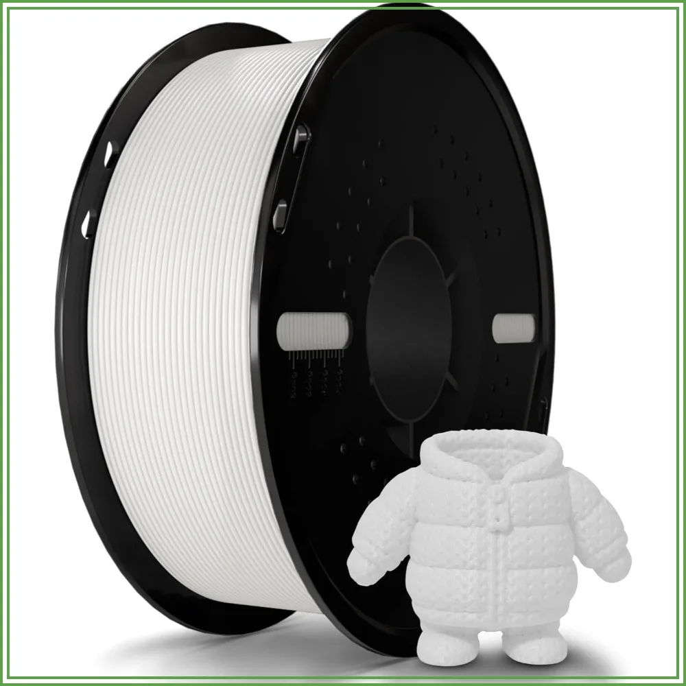 1.75mm PLA+ Filament White, 1kg Spool, Precision ±0.02mm, Tangle-Free, High Compatibility