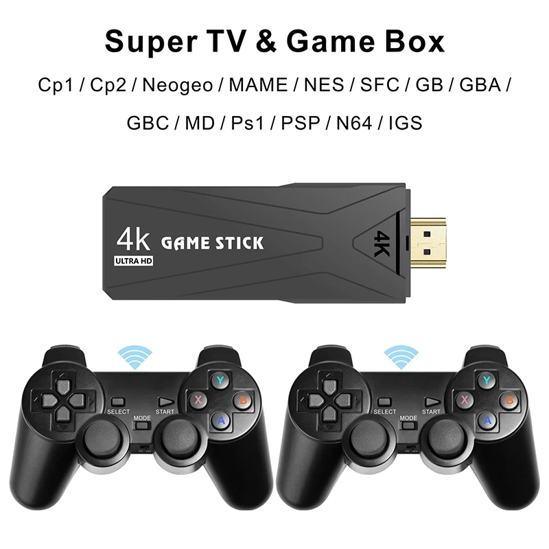 Game Stick 4K GT65 20000 Game Android TV Home Game Console Bluetooth Handle Controller Support PSP GBA SFC Video Game Consoles
Game Stick 4K GT65 20000 Game Android TV Home Game Console Bluetooth Handle Controller Support PSP GBA SFC Video Game Consoles