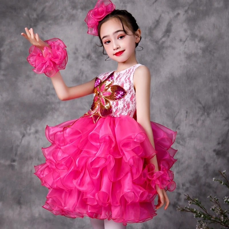 Kids Stage Sequined Cute Tutu Dance Outfits Children's Performance Costume Modern Princess Bubble Skirt
Kids Stage Sequined Cute Tutu Dance Outfits Children's Performance Costume Modern Princess Bubble Skirt