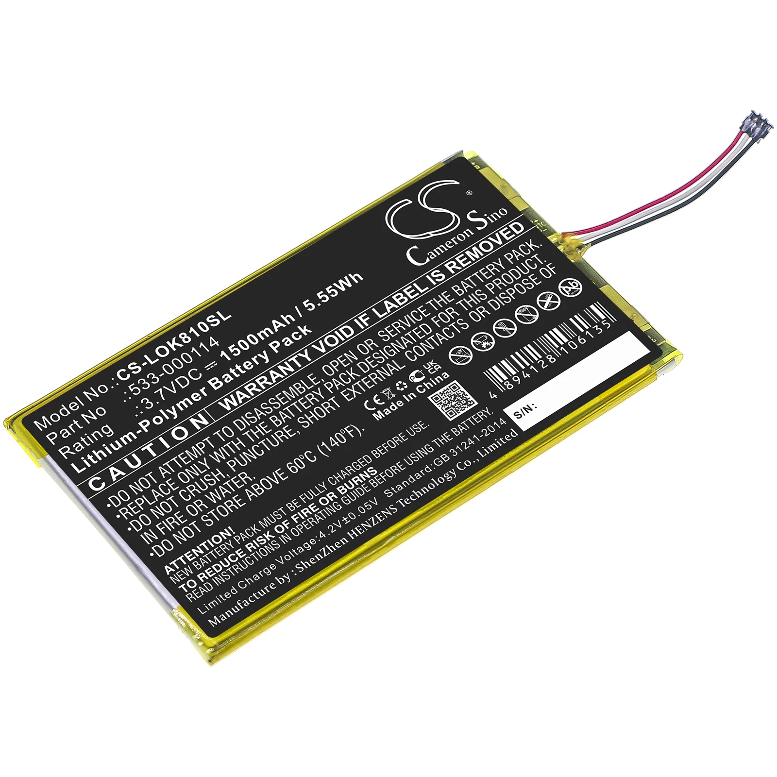 Li-Polymer Keyboard,Mouse Battery for Logitech, 3.7V, 1500mAh, Compatible Models: IIIuminated Keyboard K810, K810
Li-Polymer Keyboard,Mouse Battery for Logitech, 3.7V, 1500mAh, Compatible Models: IIIuminated Keyboard K810, K810
