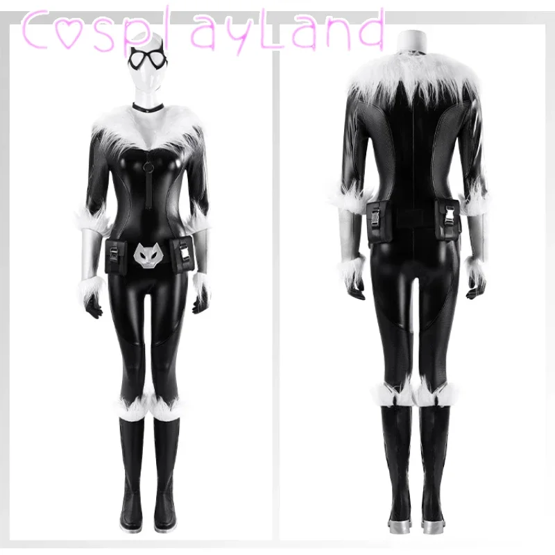 Sexy Women Cat Costume Felicia Cosplay Costumes Black Jumpsuit Belt Full Set Custom Made Halloween Costumes Felicia Outfit
Sexy Women Cat Costume Felicia Cosplay Costumes Black Jumpsuit Belt Full Set Custom Made Halloween Costumes Felicia Outfit