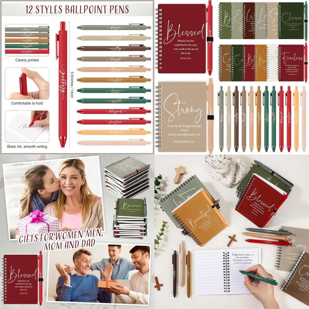 Bulk Christian A6 Notebooks with Pens, Prayer Journals, Spiral Bible Journals, Ideal Religious Christmas Gifts for Church, Women
Bulk Christian A6 Notebooks with Pens, Prayer Journals, Spiral Bible Journals, Ideal Religious Christmas Gifts for Church, Women