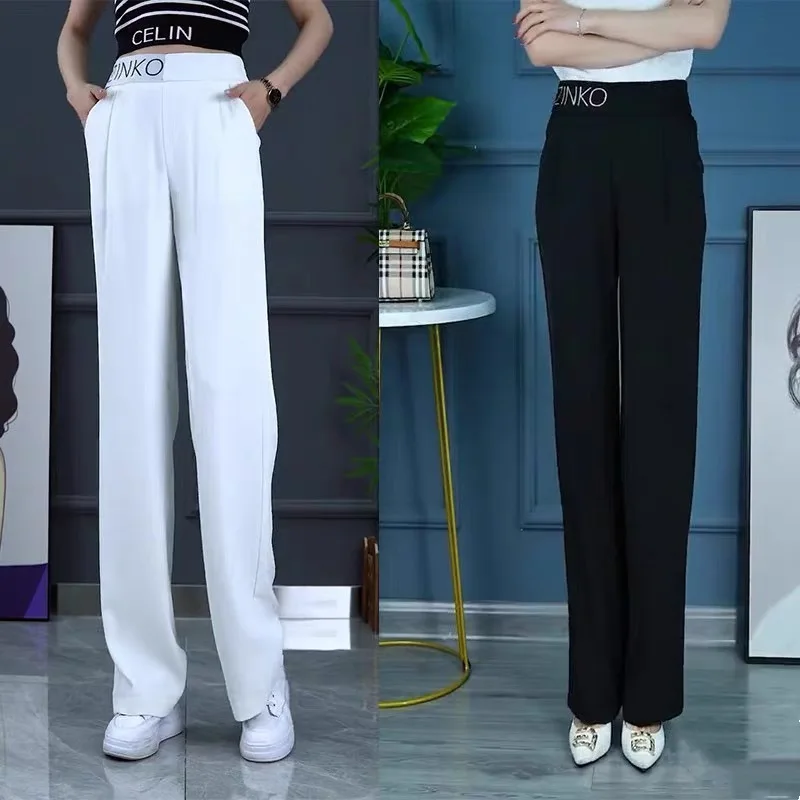 Spring Fashion Women Ice Silk Loose Pants Elastic High Waist Casual Trousers Female Streetwear Wide Leg Sweatpants Lady Slacks
Spring Fashion Women Ice Silk Loose Pants Elastic High Waist Casual Trousers Female Streetwear Wide Leg Sweatpants Lady Slacks