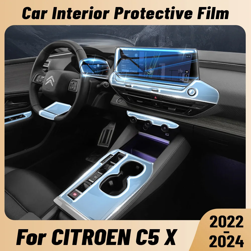 Anti-scratch Car Interior Center Console Media Dashboard Navigation TPU Protector Film For Citroen C5 X 2022-2024 Accessories 
Anti-scratch Car Interior Center Console Media Dashboard Navigation TPU Protector Film For Citroen C5 X 2022-2024 Accessories