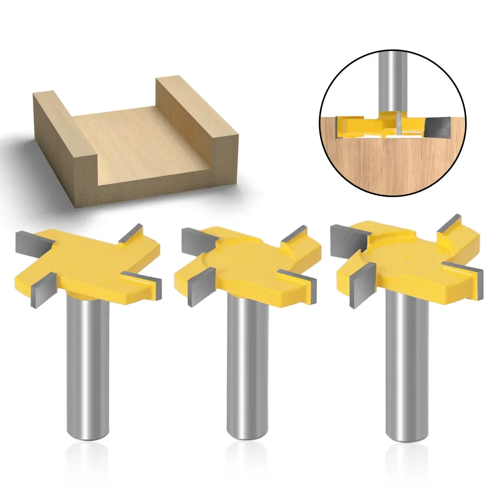1PC 1/2" 12.7MM 12MM Shank Milling Cutter Wood Carving 4 Edge T Type Slotting Cutter Woodworking Tool Router Bits For Wood
1PC 1/2" 12.7MM 12MM Shank Milling Cutter Wood Carving 4 Edge T Type Slotting Cutter Woodworking Tool Router Bits For Wood