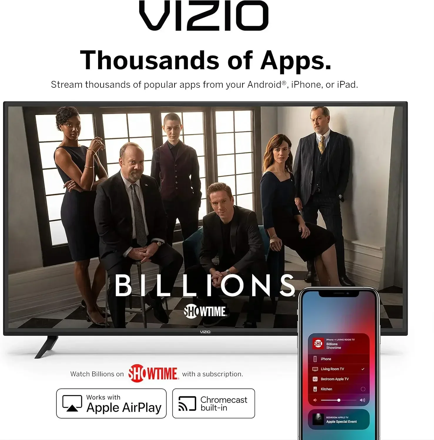 50 Inch 4K Smart TV, V-Series UHD LED HDR Television with Apple AirPlay and Chromecast Built-in
50 Inch 4K Smart TV, V-Series UHD LED HDR Television with Apple AirPlay and Chromecast Built-in