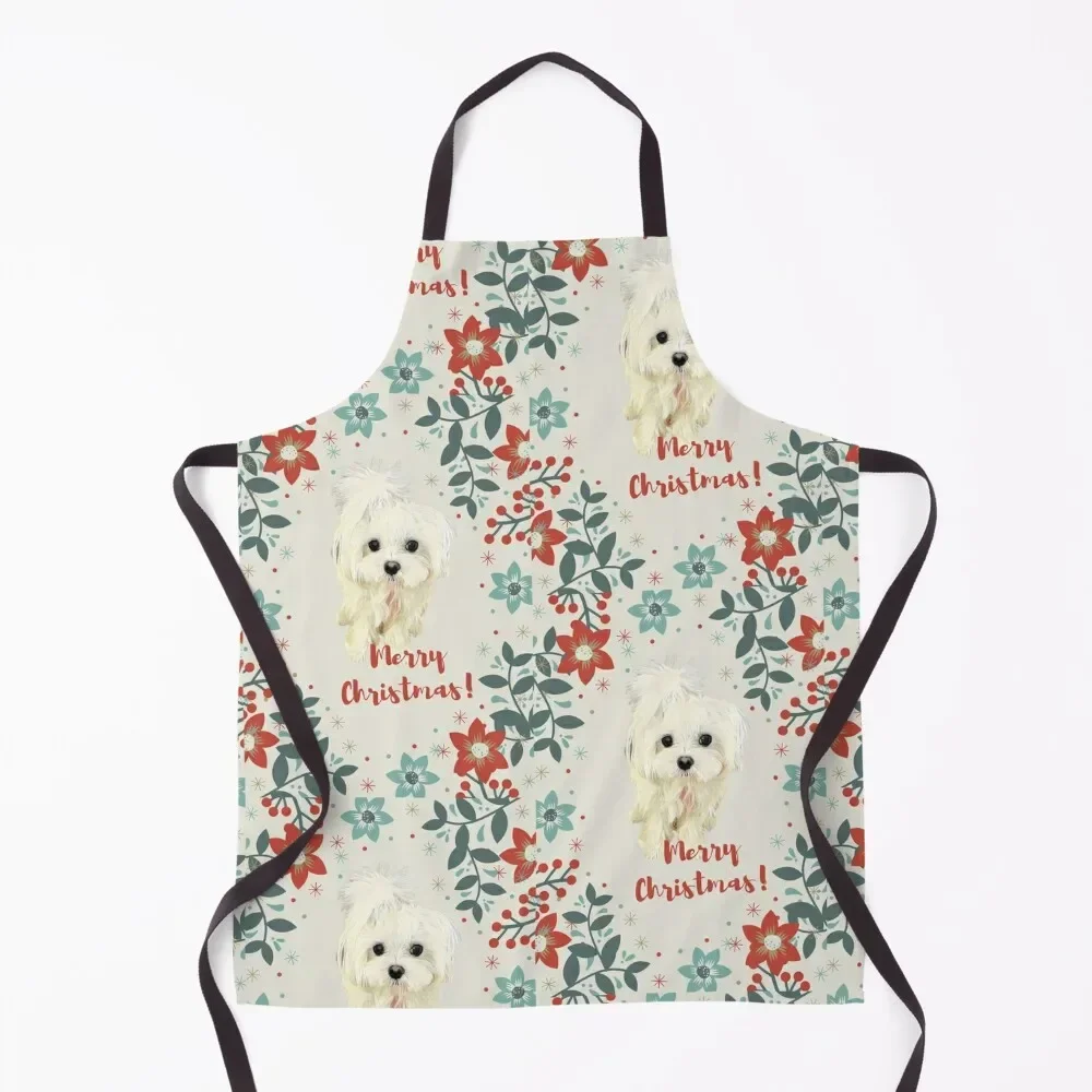 Maltese Christmas Apron Kitchen Supplies Customizable Woman Chef Accessories Apron
Maltese Christmas Apron Kitchen Supplies Customizable Woman Chef Accessories Apron
