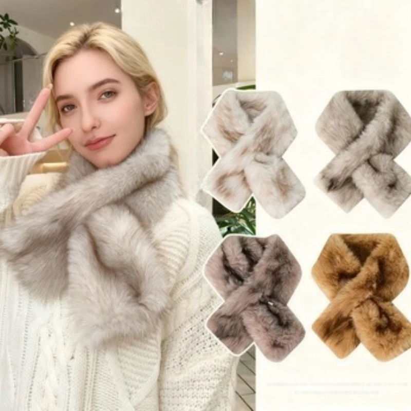 Autumn and winter faux mink fur crossover scarf, fashionable and warm fluffy neck warmer, versatile women's fluffy scarf
Autumn and winter faux mink fur crossover scarf, fashionable and warm fluffy neck warmer, versatile women's fluffy scarf