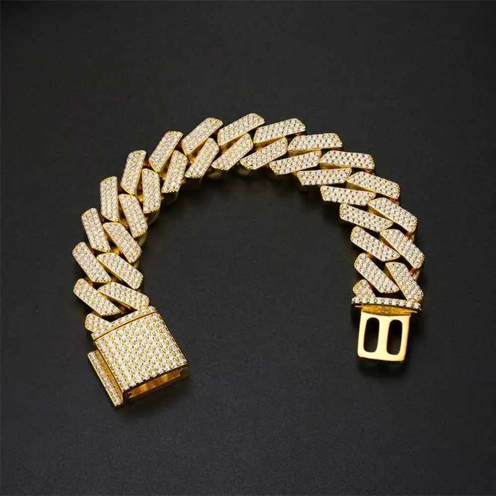Customised High Quality Jewelry 18k Gold Plated Zircon Charm Hip Hop Rapper Iced Out Bracelets
Customised High Quality Jewelry 18k Gold Plated Zircon Charm Hip Hop Rapper Iced Out Bracelets