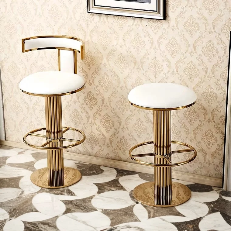 Home Furniture Modern T Shape Back Stainless Steel Gold Leather Stool Bar Vintage Barstool Chairs High Stool Bar Chair
Home Furniture Modern T Shape Back Stainless Steel Gold Leather Stool Bar Vintage Barstool Chairs High Stool Bar Chair