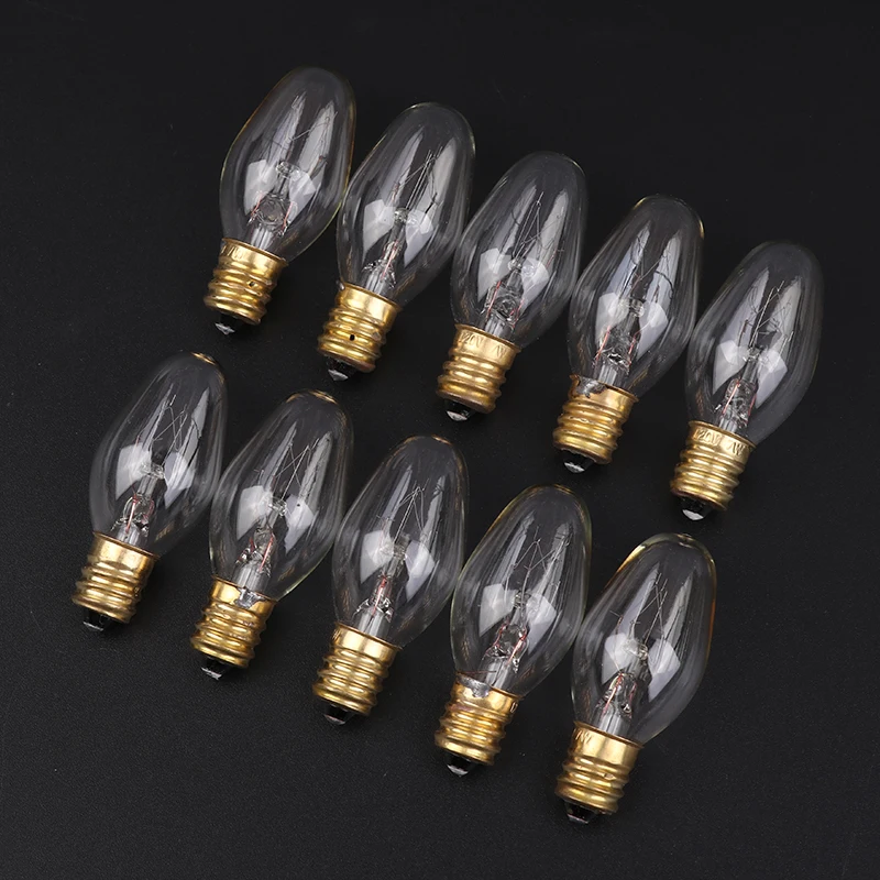 10Pcs/set Transparent Warm Yellow Color Tungsten Lamp Light Bulb E12 120V 7W For Decoration Salt Rangehood Refrigerator Lamp
10Pcs/set Transparent Warm Yellow Color Tungsten Lamp Light Bulb E12 120V 7W For Decoration Salt Rangehood Refrigerator Lamp