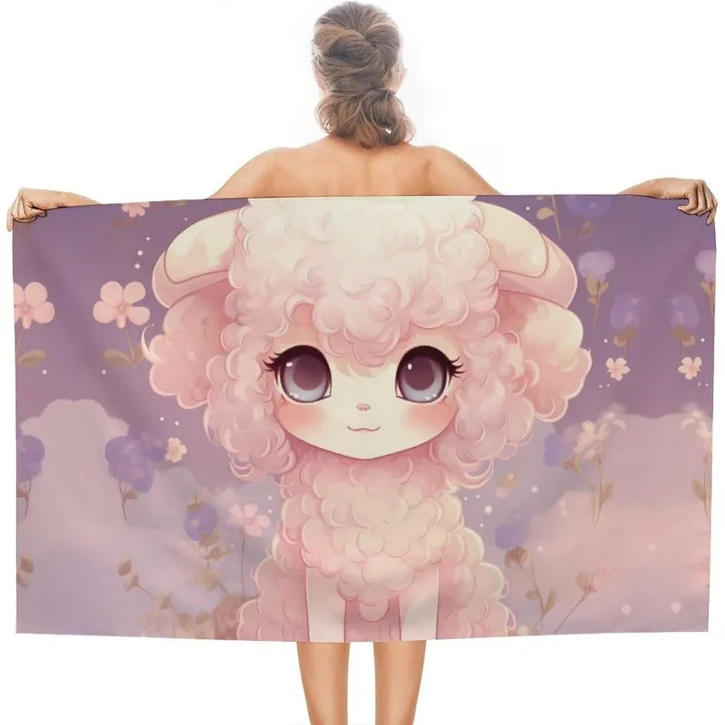 1 piece of 27.5x55 inch square kitchen towel, beach towel with cute sheep pattern, soft and lightweight polyester fiber, suitabl
1 piece of 27.5x55 inch square kitchen towel, beach towel with cute sheep pattern, soft and lightweight polyester fiber, suitabl