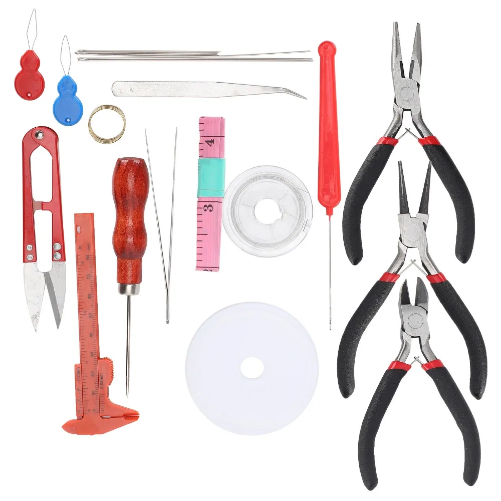 22 Pcs Complete Set Jewelry Making Tool Kit Zippered Oxford Bag Black Jewelry Making Supplies Kit Jewelry Repair Kit Beading
22 Pcs Complete Set Jewelry Making Tool Kit Zippered Oxford Bag Black Jewelry Making Supplies Kit Jewelry Repair Kit Beading