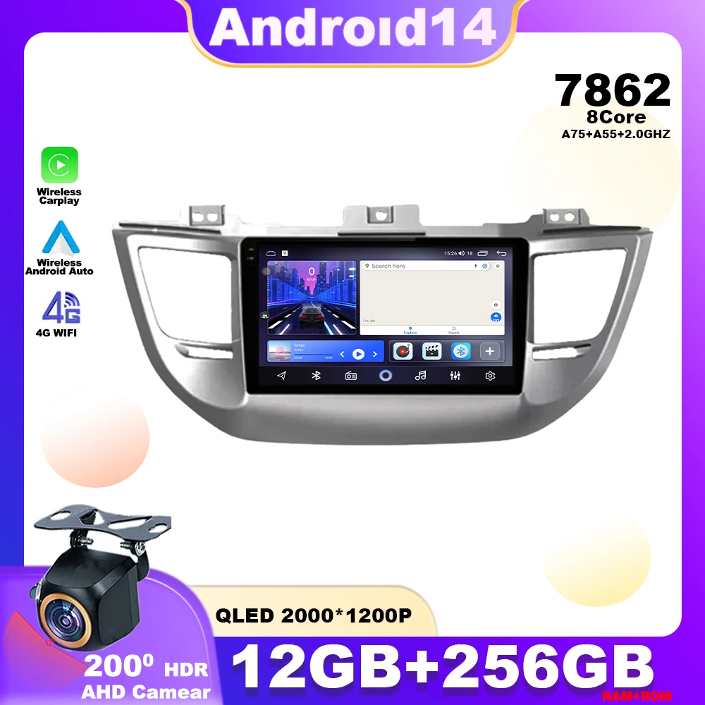 Android 14 For Hyundai Tucson 3 2015 - 2018 Car Radio Multimedia Player Navigation GPS Wireless Carplay 4G Head Unit Stereo DSP
Android 14 For Hyundai Tucson 3 2015 - 2018 Car Radio Multimedia Player Navigation GPS Wireless Carplay 4G Head Unit Stereo DSP